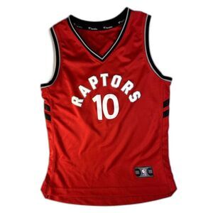 Fanatics NBA Toronto Raptors DeRonzan #10 Sports Jersey Boys Sz Lg Red